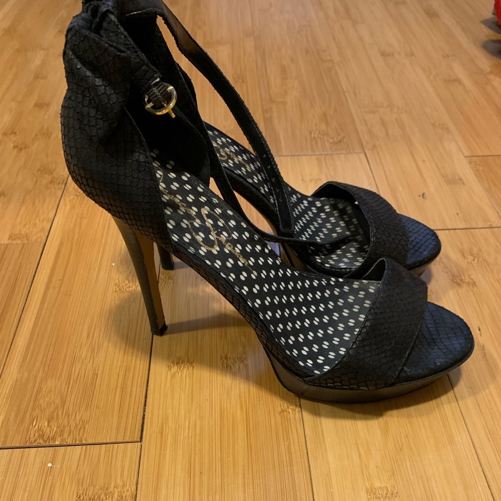 Jessica Simpson Black Python Platform Sandal - image 3